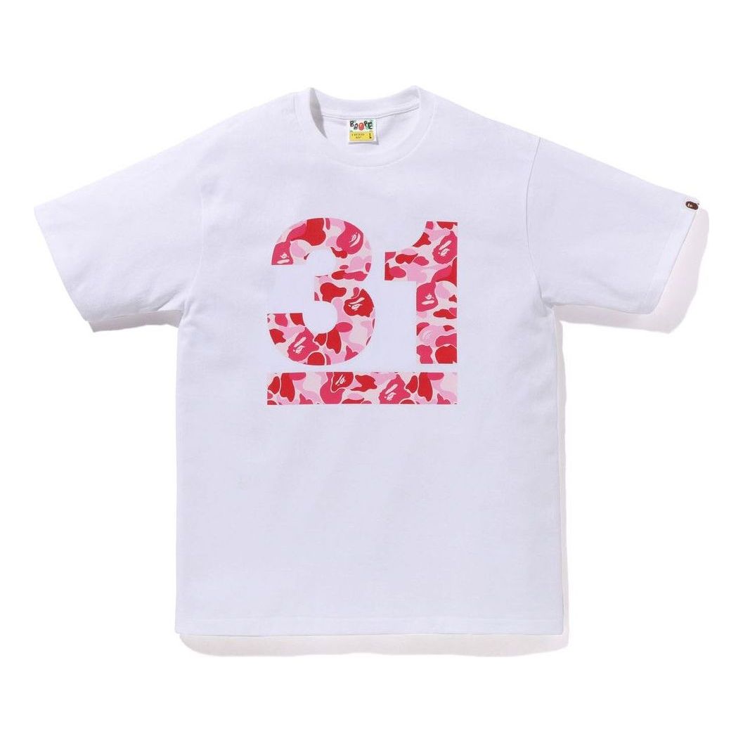 A Bathing Ape 31th Anniv. ABC Camo T-Shirt 'White Pink' 1K20-110-016-WHTPNK