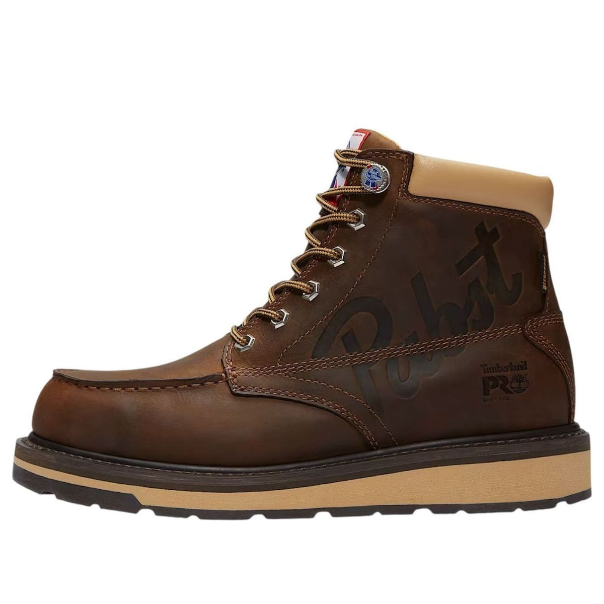 Timberland PRO x Pabst Blue Ribbon Gridworks 6" Soft Toe Waterproof Work Boot 'Brown Full-Grain' TB0A64KK-EM4