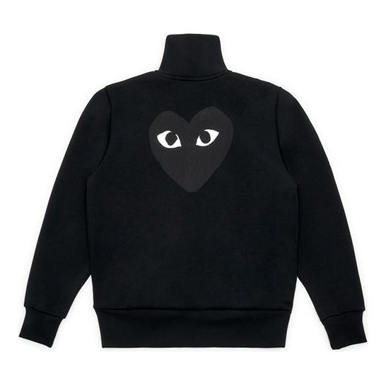 (WMNS) COMME des GARCONS PLAY Zip Sweatshirt With Big Black Heart 'Black' AZ-T255-051-1