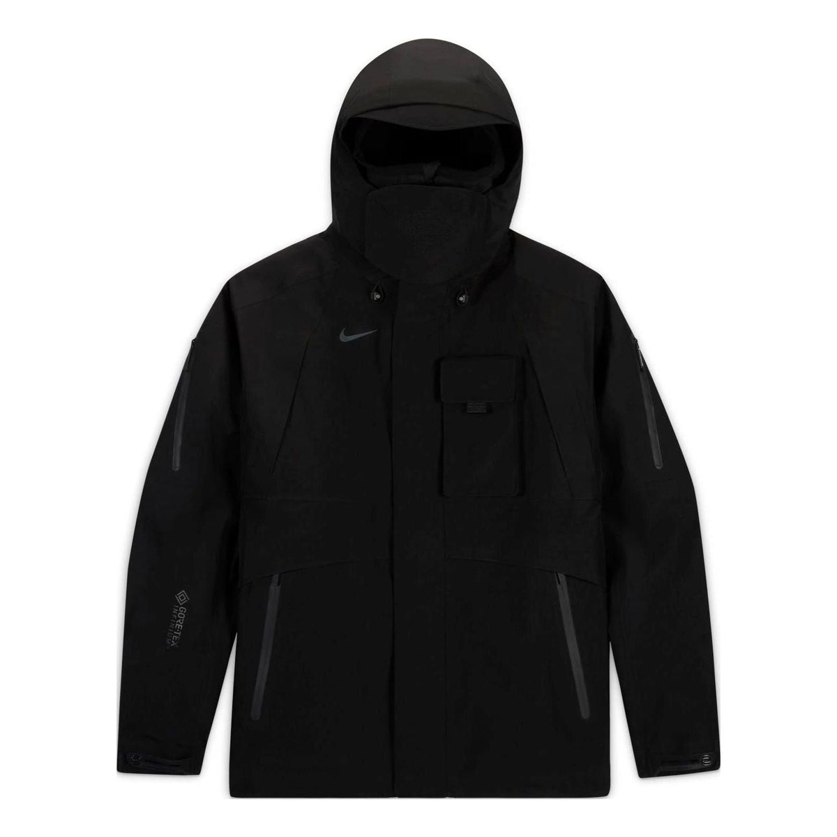 Nike x Travis Scott Solid Color Logo Cargo Hooded Jacket Asia Sizing 'Black' DM1276-010
