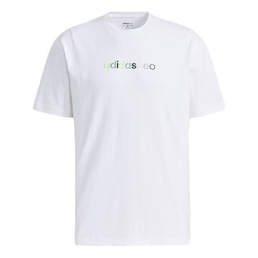 adidas neo Ss May Tee 2 Logo Short Sleeve Men's White GP4826