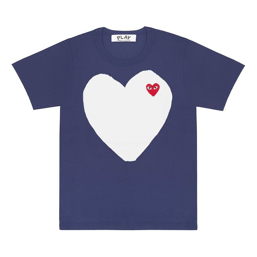 COMME des GARCONS PLAY White Heart T-Shirt 'Navy' AZ-T184-051-1