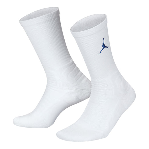 Air Jordan Contrasting Colors Logo Sports Socks One Pair White CT0527-102