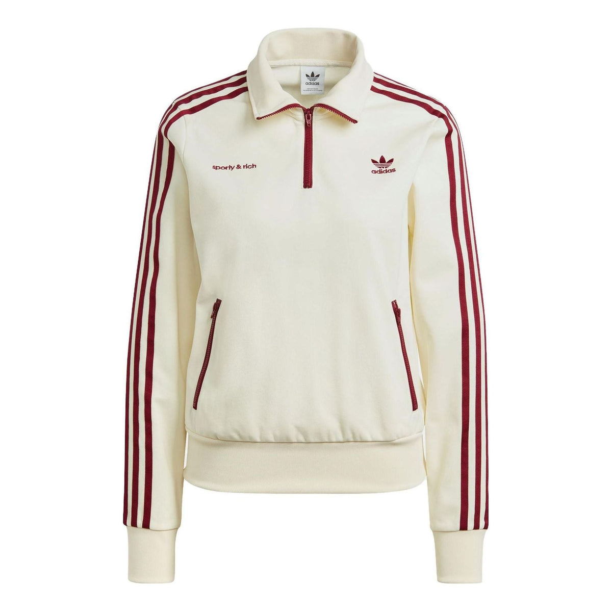 (WMNS) adidas x Sporty & Rich Half-Zip Track Jackets 'White' IB2157