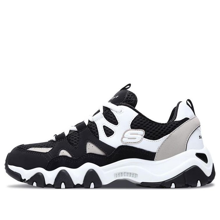 (WMNS) Skechers D lites 2.0 Sneaker Black/White/Grey 99999693-BKW