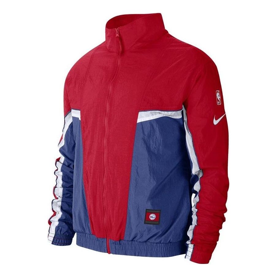Nike Philadelphia 76ers Sports Cardigan Loose Colorblock Logo Alphabet Jacket Colorblock CJ7153-495