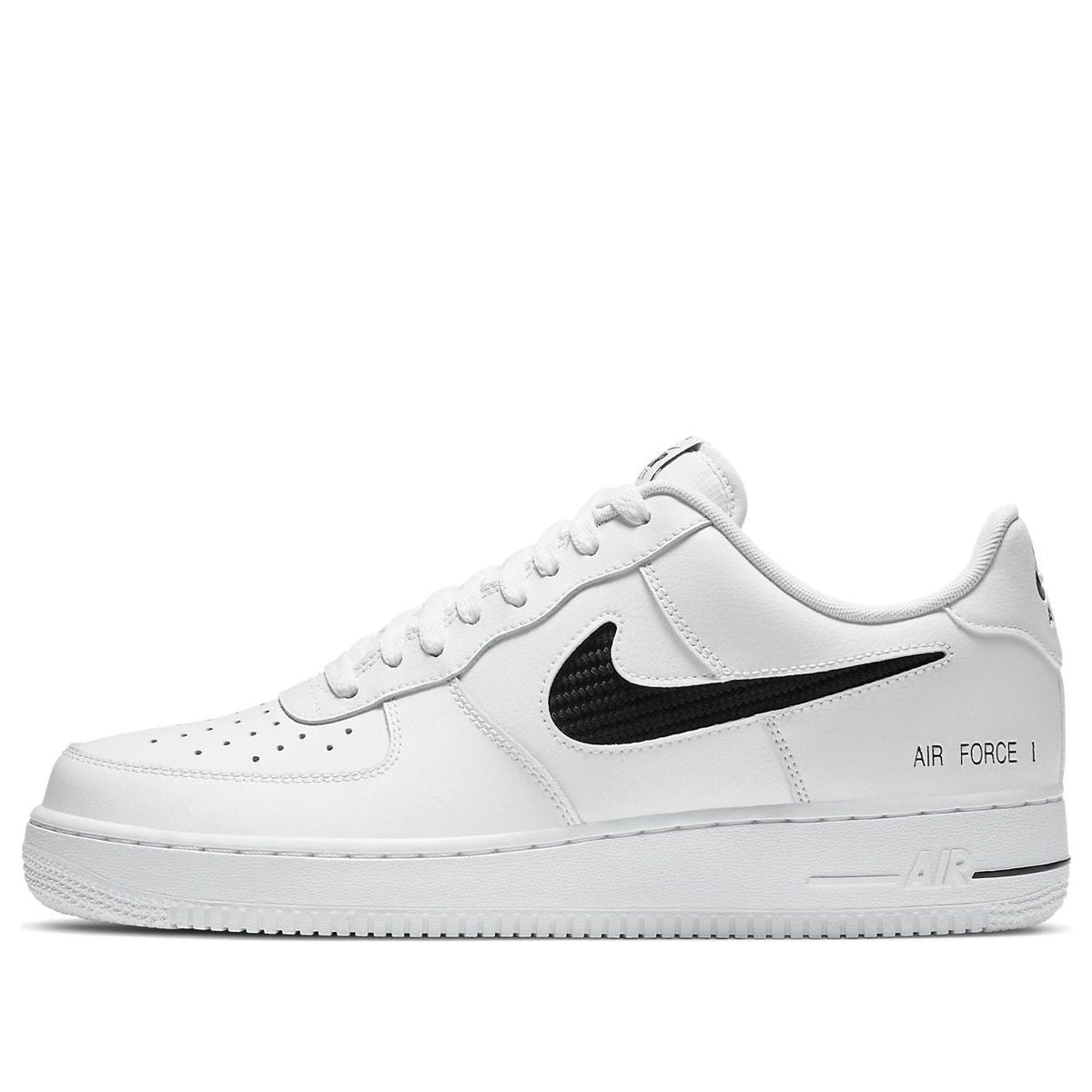 Nike Air Force 1 '07 LV8 'Cut Out Swoosh - White Black' CZ7377-100