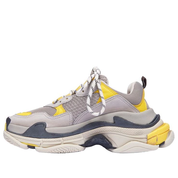 (WMNS) Balenciaga Triple S Trainer 'Yellow Grey' 524039W09OH7074