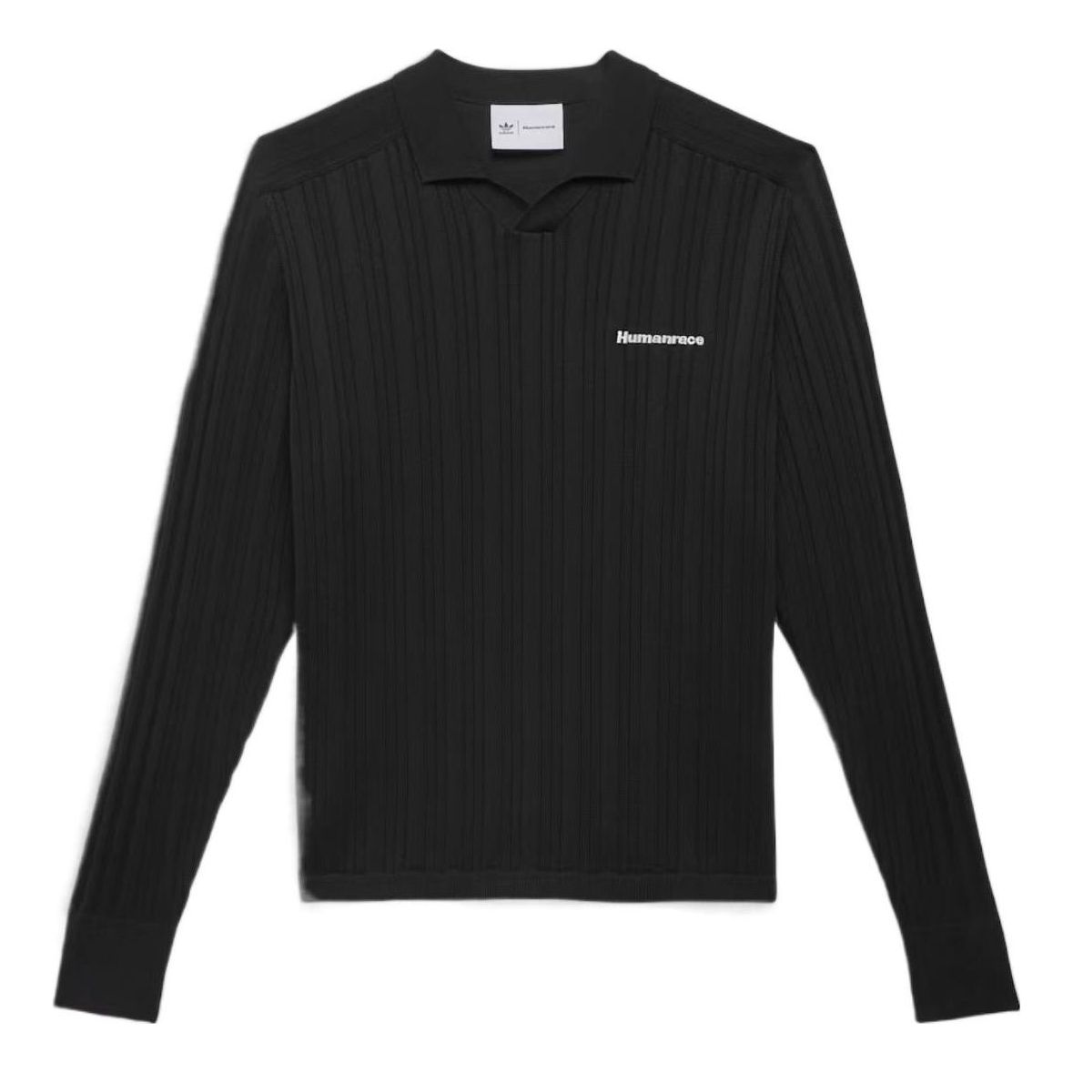 adidas x Pharrell Knit Long Sleeve Jersey Asia Sizing 'Black' IC1406