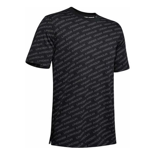 Men's Under Armour UA Unstoppable Wordmark Short Sleeve Black T-Shirt 1345563-001