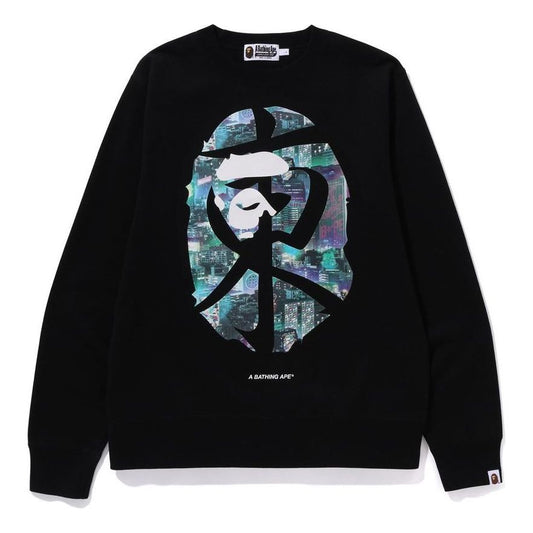 A Bathing Ape Neon Tokyo Crewneck T-Shirt 'Black' 1J72-113-006-BLK