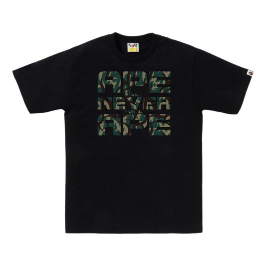 A Bathing Ape Trial Camo Asnka T-Shirt 'Black Green' 1L30-110-036-BLKGRN