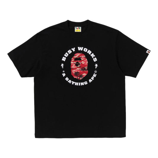 A Bathing Ape Palm Tree Camo Busy Works Sta Relaxed Fit T-Shirt 'Black' 1L30-110-319-BLK