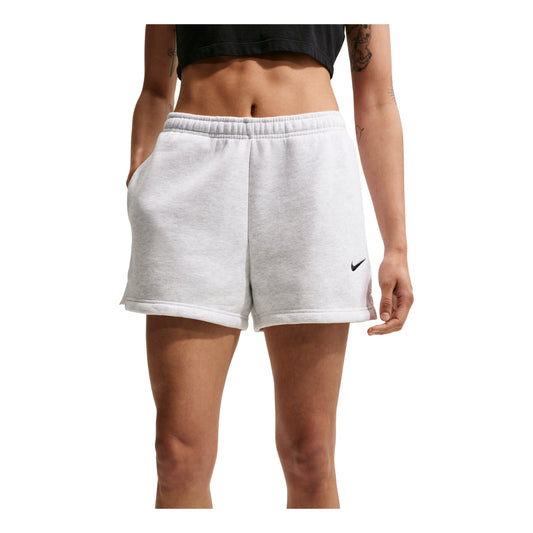 (WMNS) Nike Studio Fleece Medium Mid-Rise Shorts 'Birch Heather Black' IR8313-051