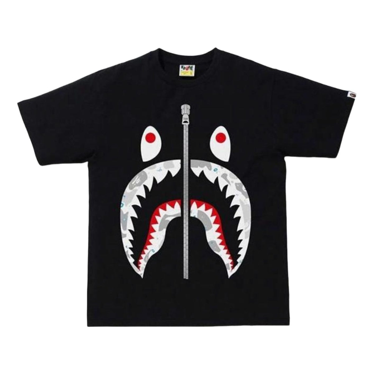 A Bathing Ape Space Camo Shark T-Shirt 'Black' 1H80-110-020-BLACK