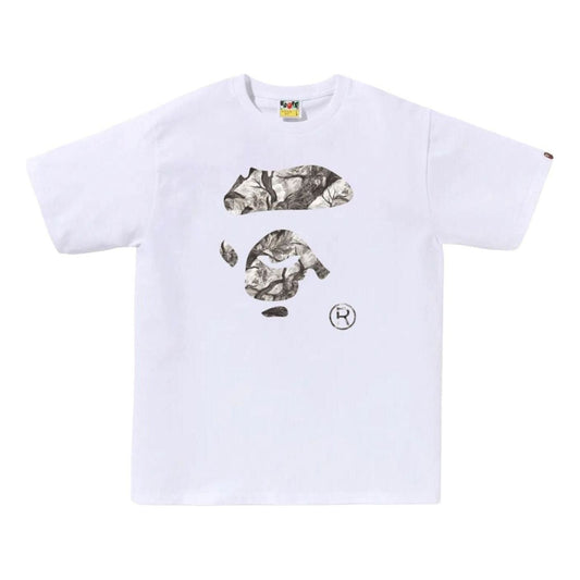 A Bathing Ape Tree Edge Camo Ape Face T-Shirt 'White' 1L80-110-032-WHT