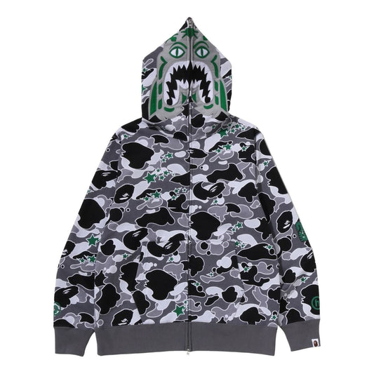 A Bathing Ape x Hidden NY Psyche Camo Full Zip Hoodie 'Grey' 1M23-115-901-HOD