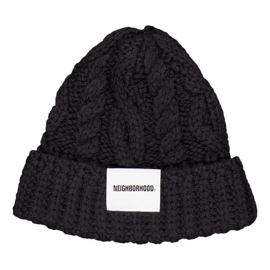 Cable Knit Beanie Navy