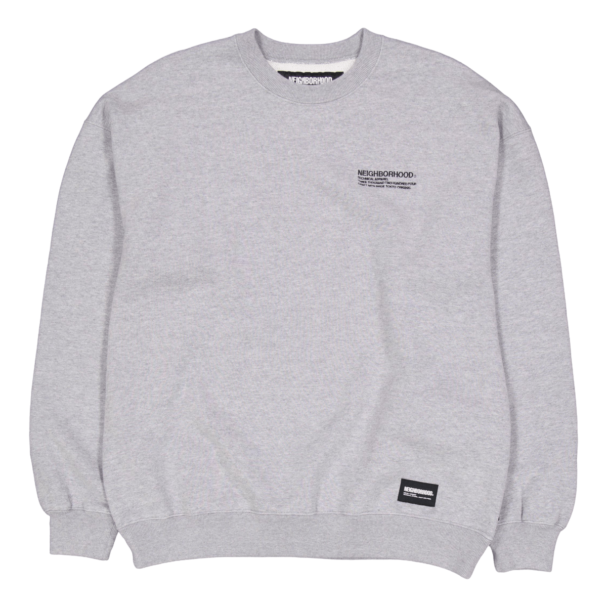 Plain Sweat Shirt Ls Gray