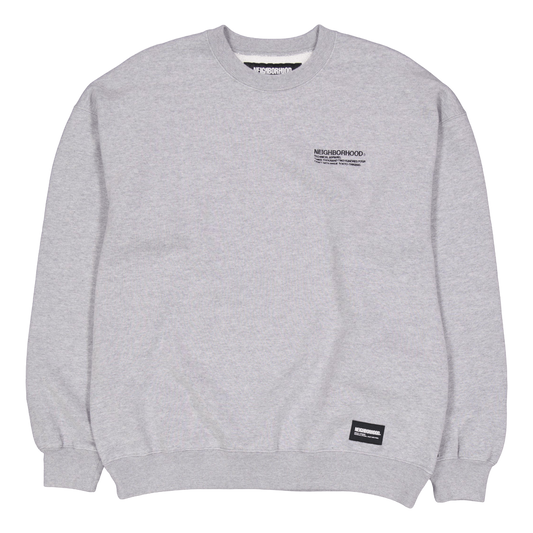 Plain Sweat Shirt Ls Gray