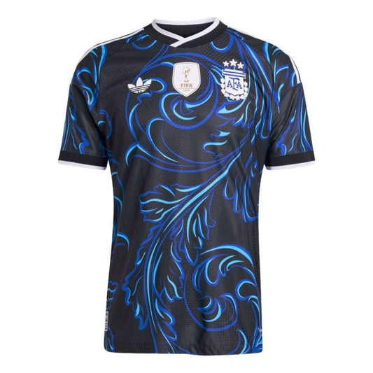 adidas Argentina 26 Away Authentic Jersey Asia Sizing 'Black Lucid Blue Blue Burst' JM5901
