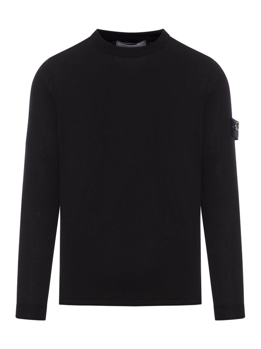 MAGLIA IN LANA GIROCOLLO CON BADGE