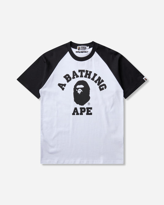 Men's College Raglan Relaxed Fit T-Shirt Black