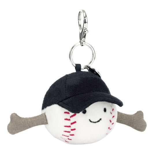 Jellycat Amuseables Sports Baseball Bag Charm 'Green' AS4BSBC