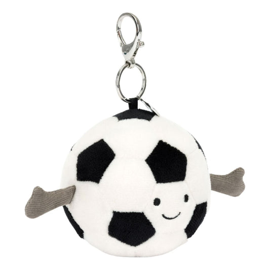 Jellycat Amuseables Sports Football Bag Charm 'Black White' AS4UKFBC