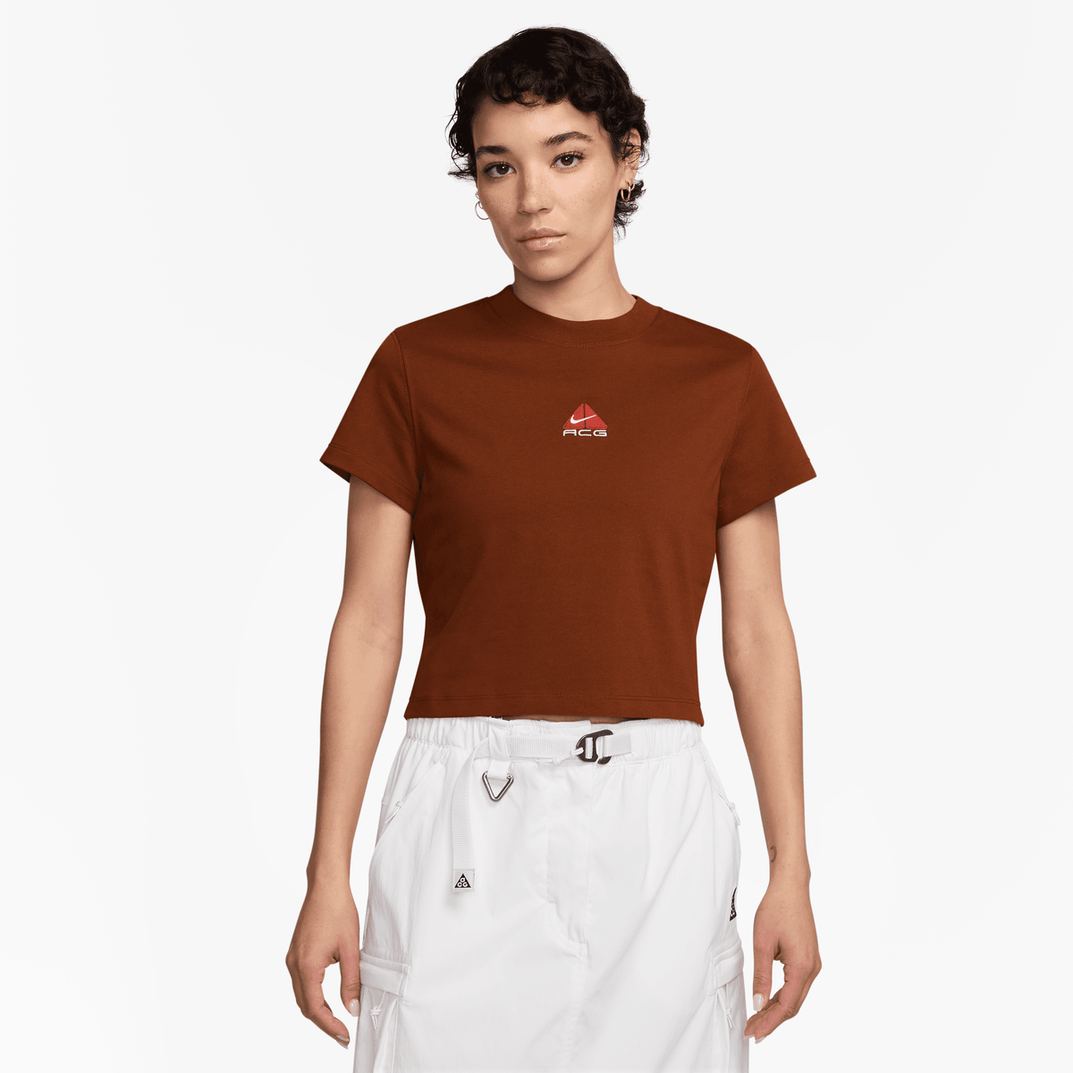 WMNS ACG DRI-FIT CROPPED TEE - CINNAMON / PICANTE RED