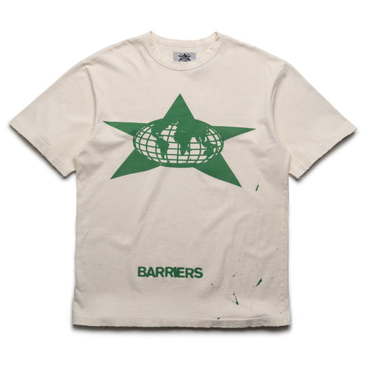 Barriers Worldwide Distressed Star Logo Tee - Off White