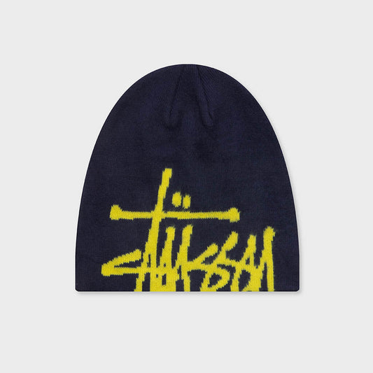 Brushed Out Basic Skullcap - Navy