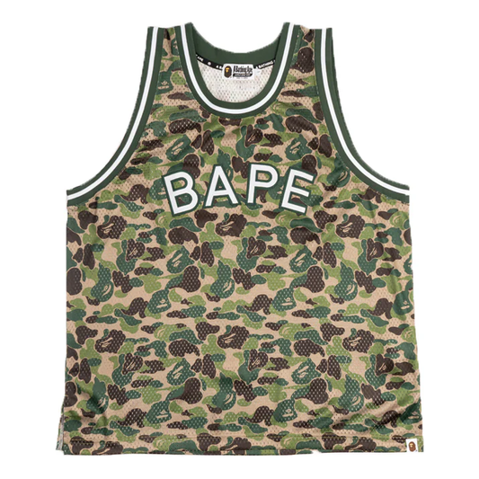 A Bathing Ape Basketball Tank Top 'Green' 001VTJ801001MGRN