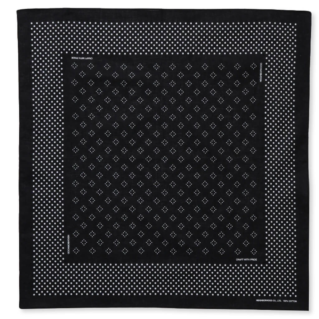 Dot Pattern Bandana - Black