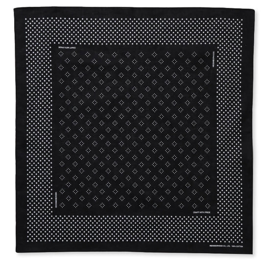 Dot Pattern Bandana - Black