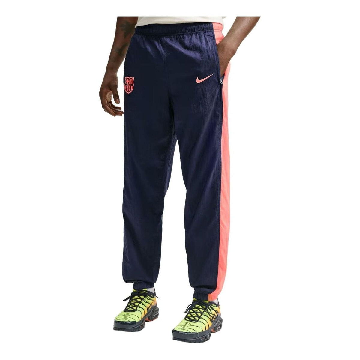Nike x F.C. Barcelona Third Total 90 Pants 'Midnight Navy Bright Mango' HQ9758-410