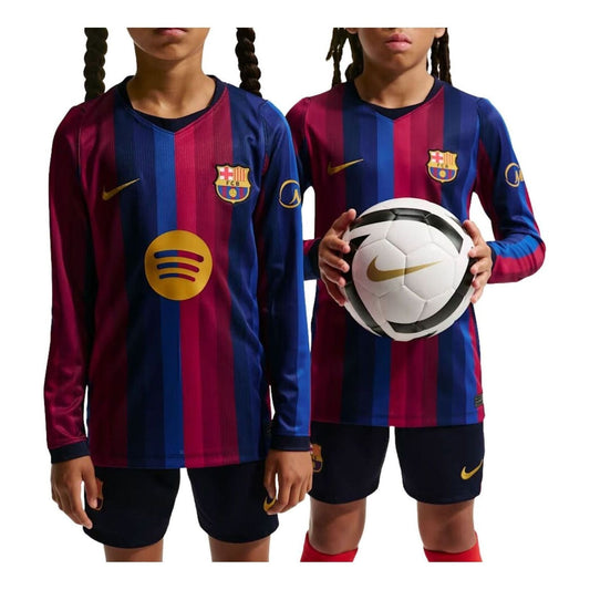 (GS) Nike x F.C. Barcelona 2026/27 Stadium Home Dri-FIT Replica T-Shirt 'Deep Garnet Blue Void Mineral Yellow' IW9282-623