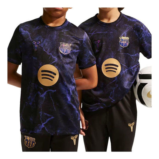 (GS) Nike Kobe x F.C. Barcelona Away Dri-FIT Pre-Match T-Shirt 'Field Purple Black Metallic Gold' IQ1287-505