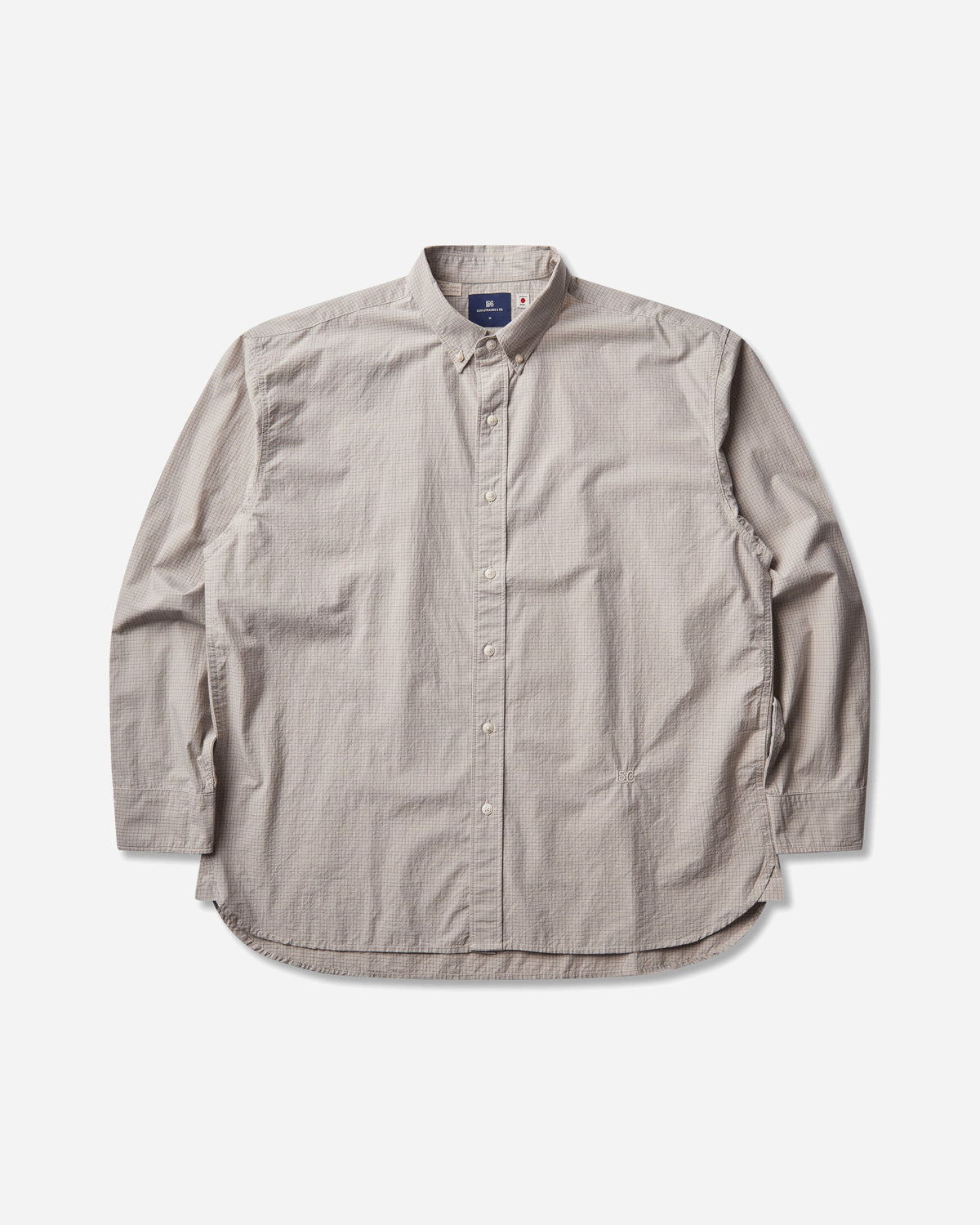 Men's Blue Tab Relaxed Button-Down Shirt Grey