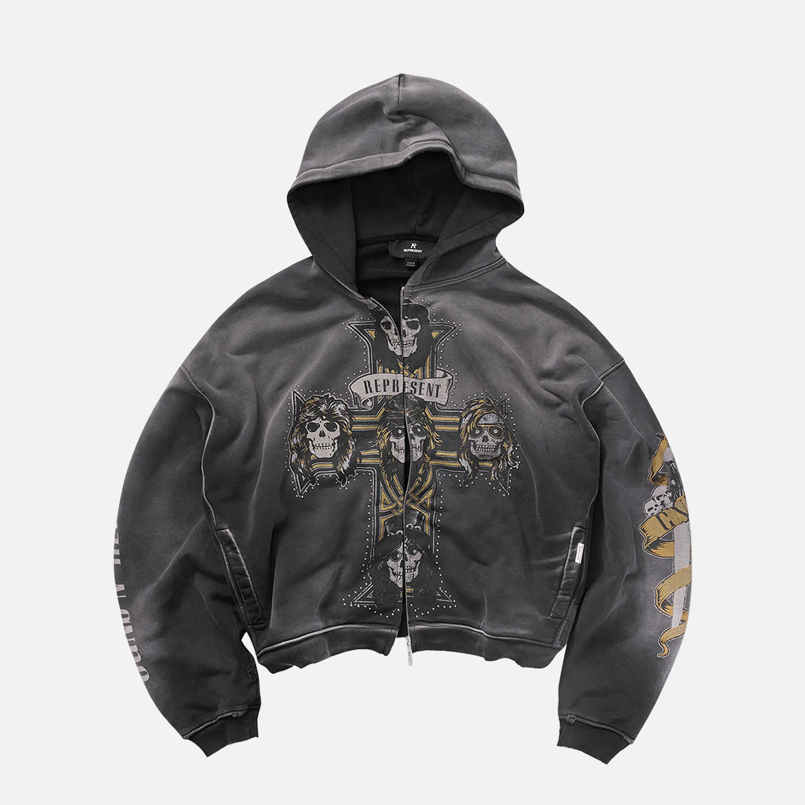 GN`R CROSS ZIP THROUGH HOODIE