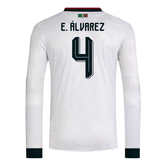 adidas Mexico 26 Away Julian Alvarez Long Sleeve Jersey Asia Sizing 'White' KX3309