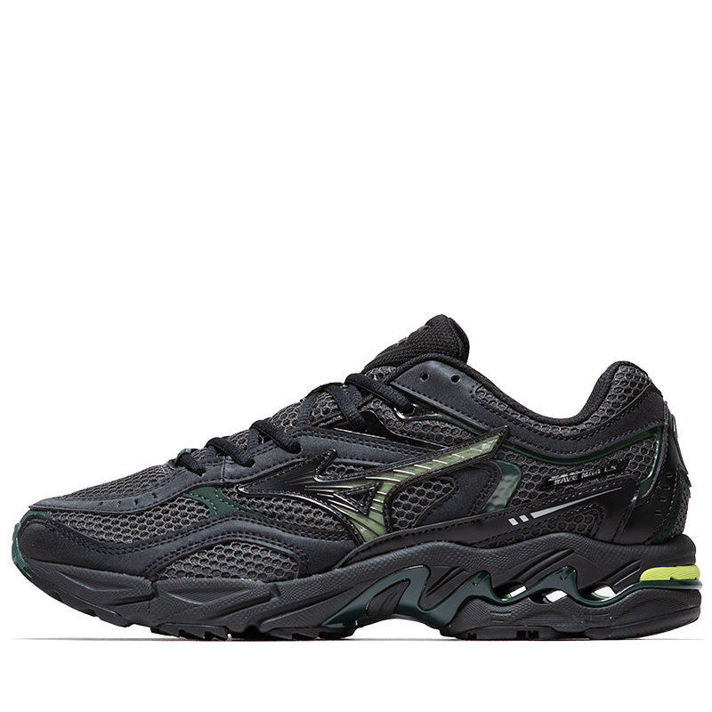 Mizuno Wave Mustang LS - Black Oyster/Green Glow