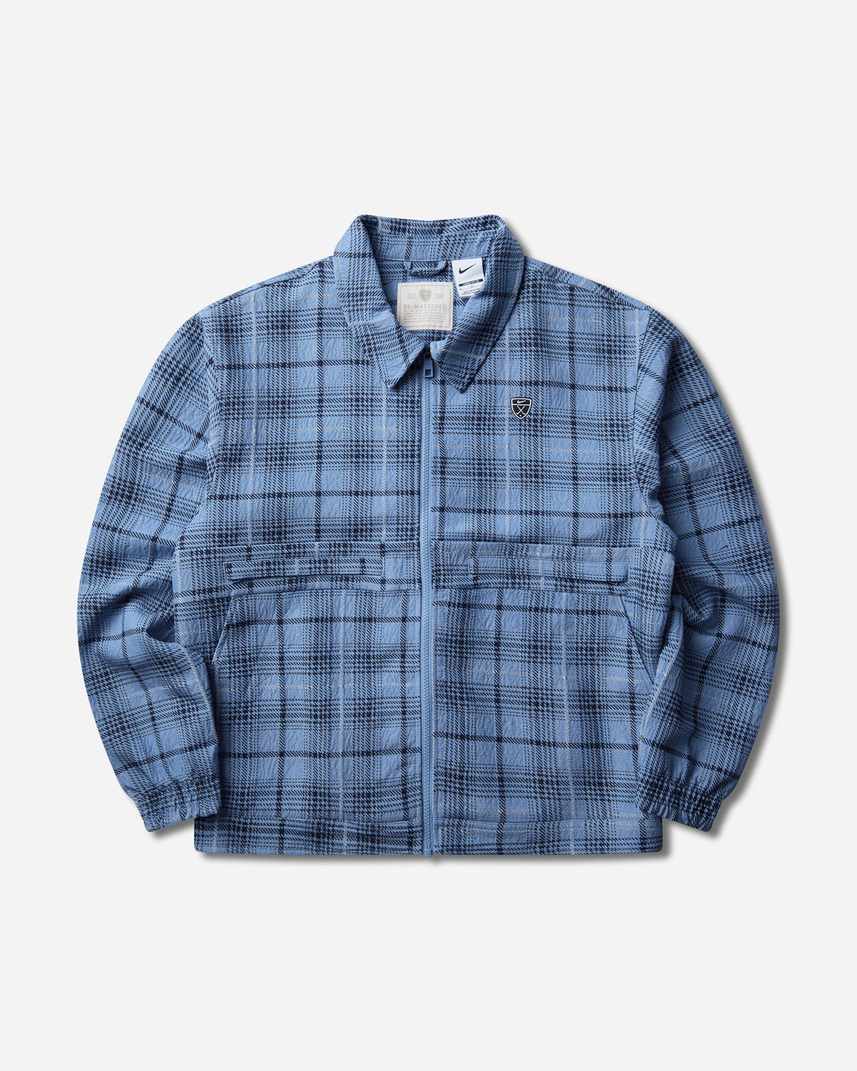 Men's Tartan Loose Jacket Work Blue / Black