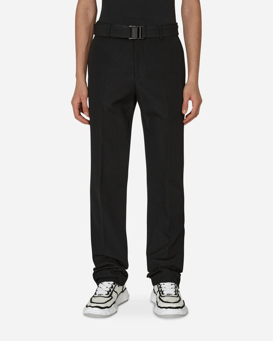 Buckle Dry Wool Slim Pants Black