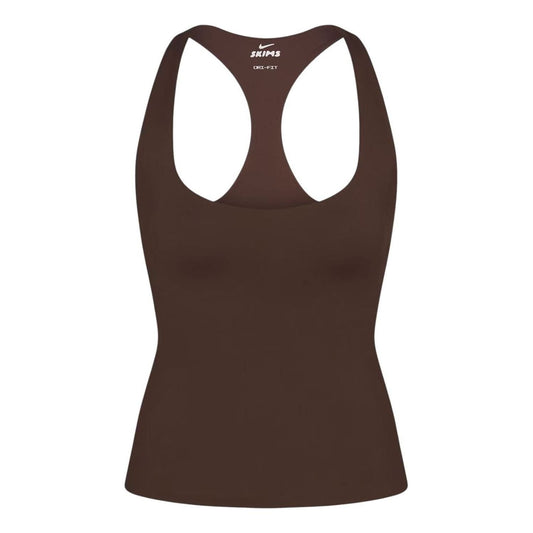(WMNS) Nike x SKIMS Matte Racerback Tank 'Dark Sepia' TPTNK7383W-DSP