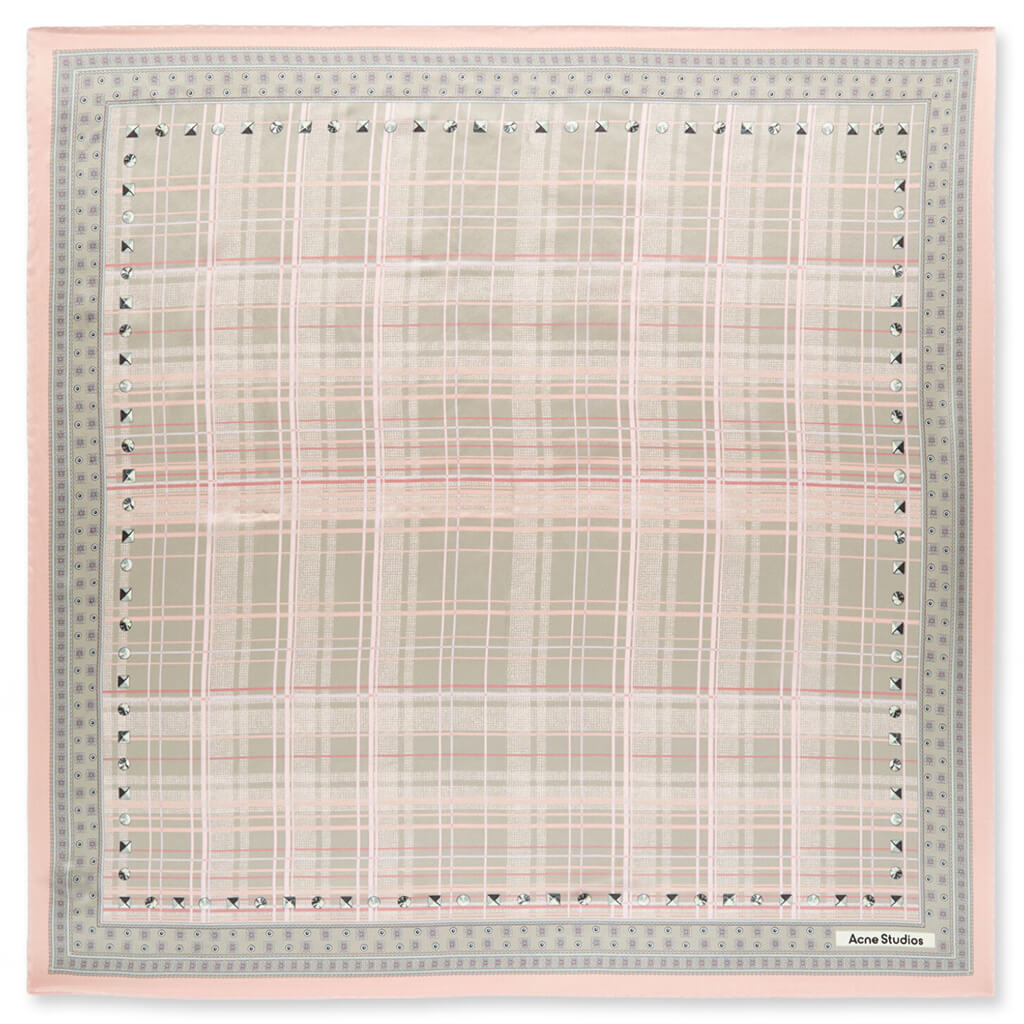 Volta Check Scarf - Pink/Taupe