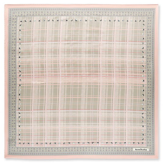 Volta Check Scarf - Pink/Taupe