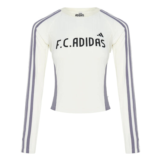 (WMNS) adidas Tiro Long-Sleeve T-Shirt Asia Sizing 'Off White' KZ4171 - adidas Professional Edition