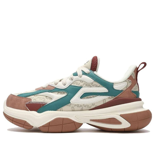 (WMNS) FILA Daddy Shoes 'White Brown Green' F12W343103FWC