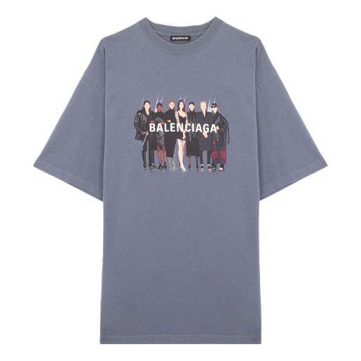 Balenciaga Real Balenciaga T-shirt 'Grey' 620969TIV471404